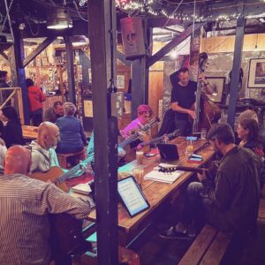 Gypsy jazz jam session at Topsham Brewery